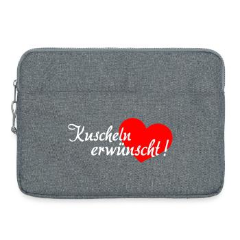 Cuddling Desired - White Red - Laptop bag 15" - heather grey - Front