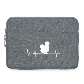 Fans de poulet - Coq - Coq - Poulet de soie - Sacoche pour ordinateur portable 15 pouces - gris chiné - Devant