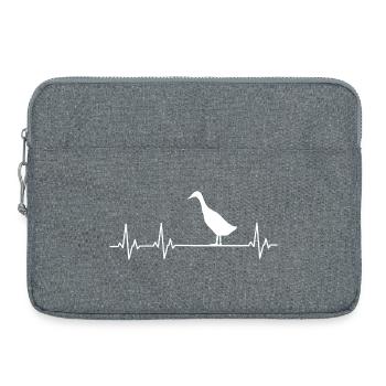 Runner Duck - Runner Duck Breeder - Indian Runner Duck - Laptop bag 15" - heather grey - Front