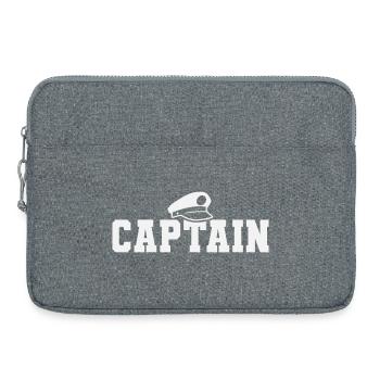 Kapitän Bootsfahrer Sailor Sailing Nautical Boat - Laptoptasche 15" - Grau meliert - Vorne