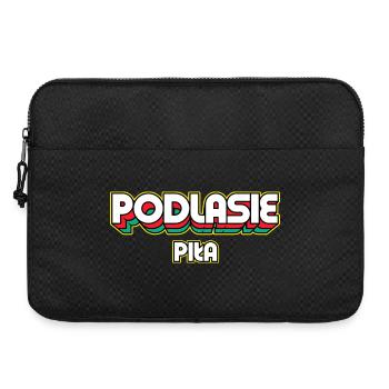 Podlasie Piła. Nom du district rétro - Sacoche pour ordinateur portable 15 pouces - noir - Devant