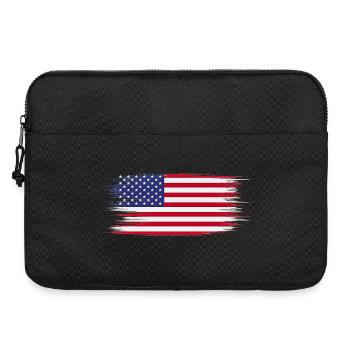 American Flag Brush - Laptop bag 15" - black - Front