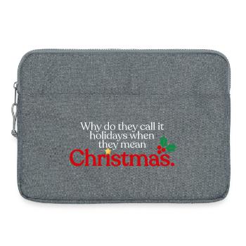 Sie bedeuten Weihnachten - Laptoptasche 15" - Grau meliert - Vorne