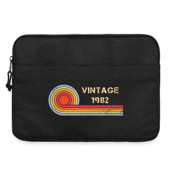 Design rétro vintage pour anniversaire de 1982 - Sacoche pour ordinateur portable 15 pouces - noir - Devant