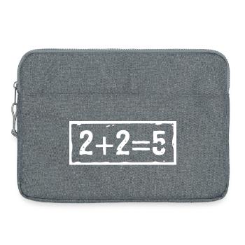2 plus 2 equals 5 (dark) - Laptop bag 15" - heather grey - Front
