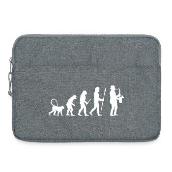 Évolution de la musique jazz - Sacoche pour ordinateur portable 15 pouces - gris chiné - Devant