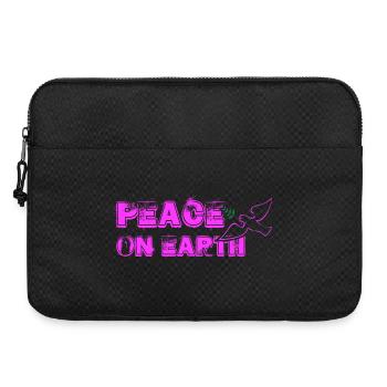 Peace on Earth with Bird pink - Laptoptasche 15" - Schwarz - Vorne