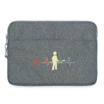 Baker stick figures heart palpitations - Laptop bag 15" - heather grey - Front