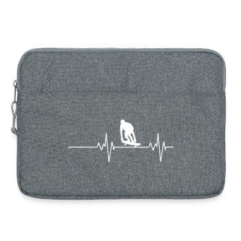 Heartbeat Skateboard Skateboarder Skate - Laptoptasche 15" - Grau meliert - Vorne