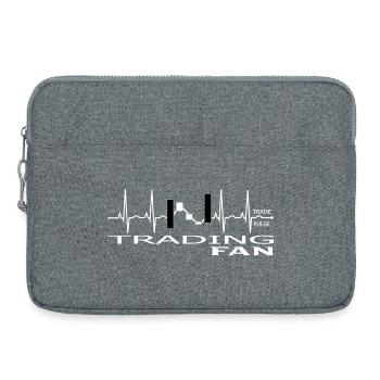 Pulse Trading Chart Design - Laptop bag 15" - heather grey - Front