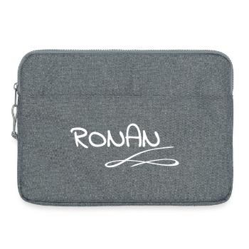 Dessin au trait abstrait Ronan - Sacoche pour ordinateur portable 15 pouces - gris chiné - Devant
