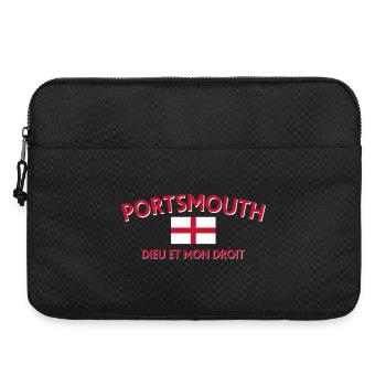 Portsmouth Flag and Dieu et Mon Droit - Sacoche pour ordinateur portable 15 pouces - noir - Devant