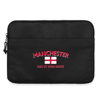 Manchester Flagge Motto T-Shirt - Laptoptasche 15" - Schwarz - Vorne