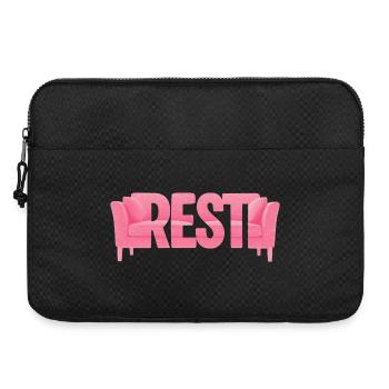 Canapé de typographie de repos rose design - Sacoche pour ordinateur portable 15 pouces - noir - Devant