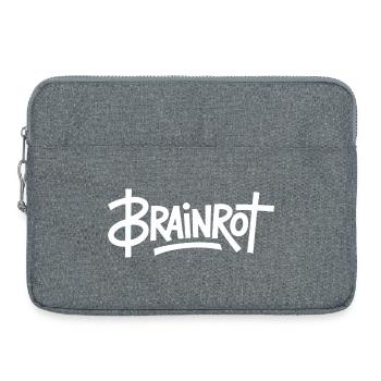 Brainrot - Mèmes Drôles de la Gen Alpha - Sacoche pour ordinateur portable 15 pouces - gris chiné - Devant