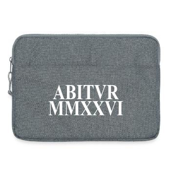 Abi 2026 - Abitur - Römische Ziffern - Latein - Laptoptasche 15" - Grau meliert - Vorne