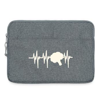 Heartbeat Broccoli - Laptop bag 15" - heather grey - Front
