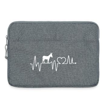Cadeau Amoureux des Ânes Passion Animaux de Ferme - Sacoche pour ordinateur portable 15 pouces - gris chiné - Devant