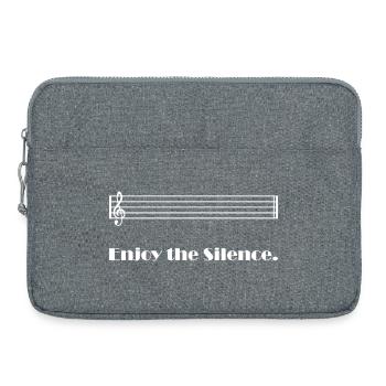 Enjoy the silence - Laptop bag 15" - heather grey - Front