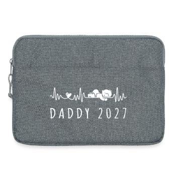 Annonce de bébé Heartbeat 2027 Grossesse - Sacoche pour ordinateur portable 15 pouces - gris chiné - Devant