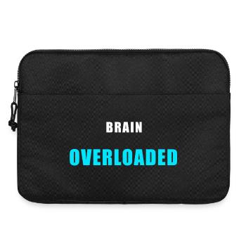 Brain Overloaded – Funny Overthinking Shirt - Laptop bag 15" - black - Front