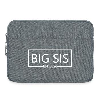 Annonce de grossesse de la grande sœur fondée en 2026 - Sacoche pour ordinateur portable 15 pouces - gris chiné - Devant