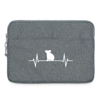 Koala ECG Heartbeat Love - Laptop bag 15" - heather grey - Front