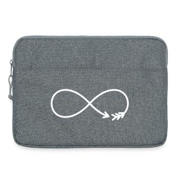 Unendlichkeits Zeichen Pfeil Geschenk Liebe - Laptoptasche 15" - Grau meliert - Vorne