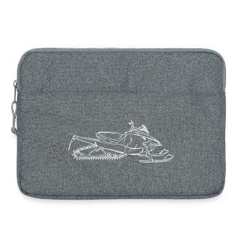 Motoneige - Sacoche pour ordinateur portable 15 pouces - gris chiné - Devant