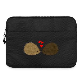 tiermotive valentinstag, Süßes Igelpaar - Laptoptasche 15" - Schwarz - Vorne