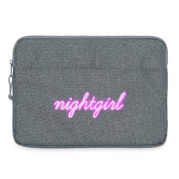 Fille de nuit - Sacoche pour ordinateur portable 15 pouces - gris chiné - Devant