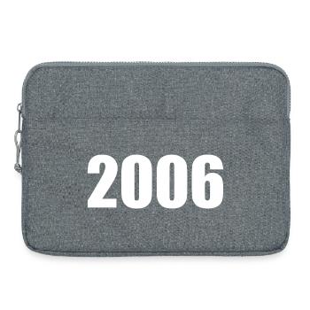2006 Geburtstag Vorlage personalisieren gestalten - Laptoptasche 15" - Grau meliert - Vorne