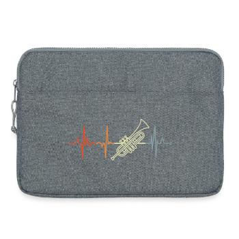 Ich liebe Trompeten - Laptoptasche 15" - Grau meliert - Vorne