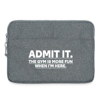Funny Gym Workout Shirts für Männer und Frauen - Laptoptasche 15" - Grau meliert - Vorne