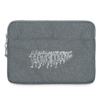 Runner Line Drawing - Laptop bag 15" - heather grey - Front