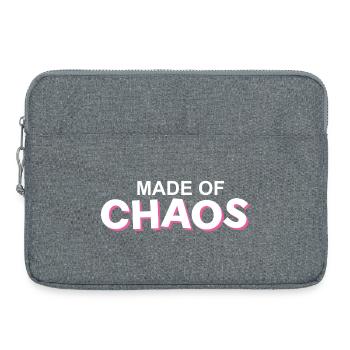 Hergestellt aus Chaos Pink Akzent - Laptoptasche 15" - Grau meliert - Vorne
