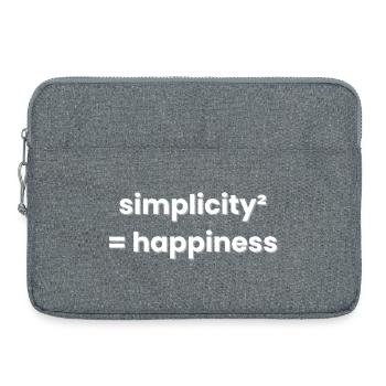 Einfachheit ist gleich Glück Minimalismus - Laptoptasche 15" - Grau meliert - Vorne