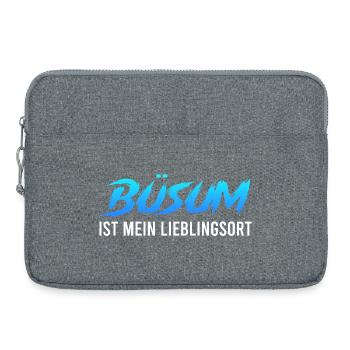 North Sea Holiday BÜSUM IS MY FAVOURITE PLACE Funny - Laptop bag 15" - heather grey - Front