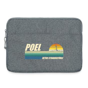 Ostsee RETRO STRANDGEFÜHLE POEL Souvenier Lustig - Laptoptasche 15" - Grau meliert - Vorne