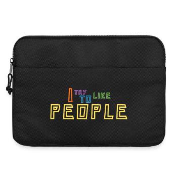 Ich versuche, Menschen zu mögen - Laptoptasche 15" - Schwarz - Vorne