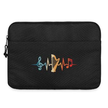 Harp heartbeat harpist harpist orchestra - Laptop bag 15" - black - Front
