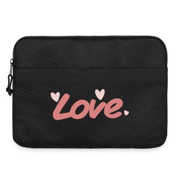 Love Pink Kalligraphie-Pinsel - Laptoptasche 15" - Schwarz - Vorne