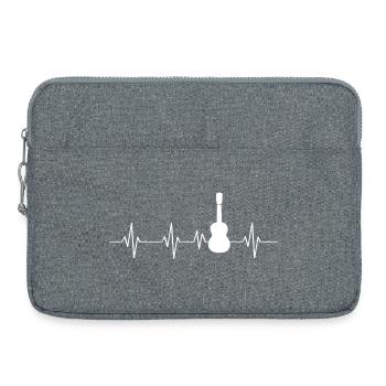 Ukulele-Herzschlag - Laptoptasche 15" - Grau meliert - Vorne