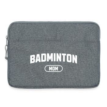 Maman de badminton - Sacoche pour ordinateur portable 15 pouces - gris chiné - Devant