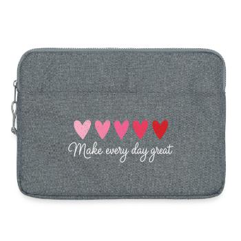 Faites chaque jour de grands cœurs le t-shirt d’enseignant - Sacoche pour ordinateur portable 15 pouces - gris chiné - Devant