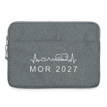 Maman 2027 Battement de cœur Grossesse Danois - Sacoche pour ordinateur portable 15 pouces - gris chiné - Devant