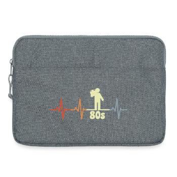 80er Jahre Herzklopfen - Laptoptasche 15" - Grau meliert - Vorne