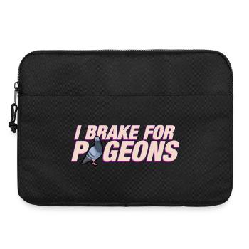 I brake for pigeons - Laptop bag 15" - black - Front
