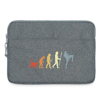 Évolution du kickboxeur vintage - Sacoche pour ordinateur portable 15 pouces - gris chiné - Devant