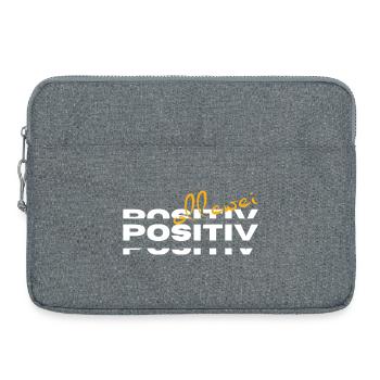 Ollewei positif - toujours positif - Sacoche pour ordinateur portable 15 pouces - gris chiné - Devant